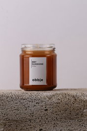 Aberto Design Vela Aromática Sunshine Amber Sándalo Parafina/Soya 6.5x8.5 cm Vidrio Ámbar